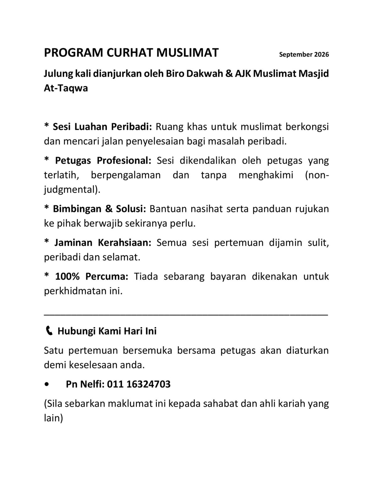 curhat sept 26
